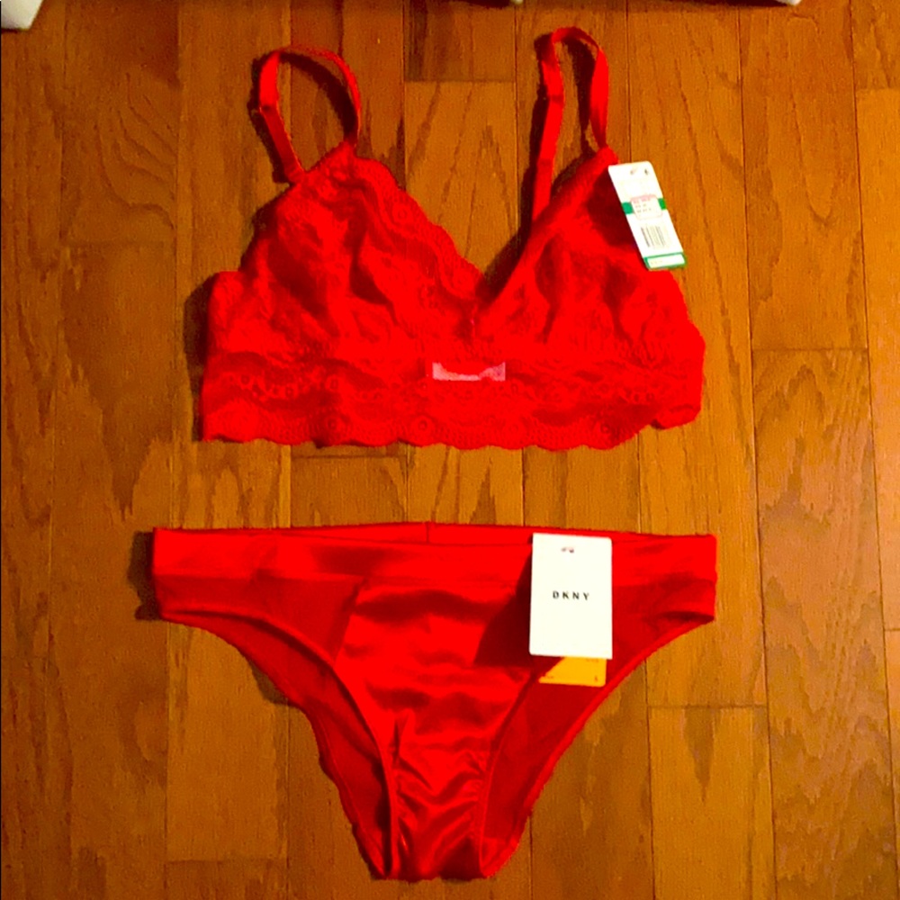Red Bralet and panties new with tags